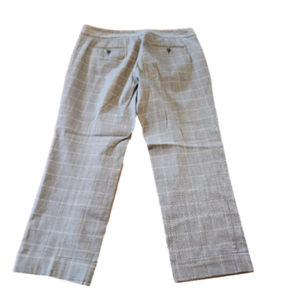 Loft plaid straight leg cropped dark Acedemia pants‎ Size 10 - Picture 3 of 9